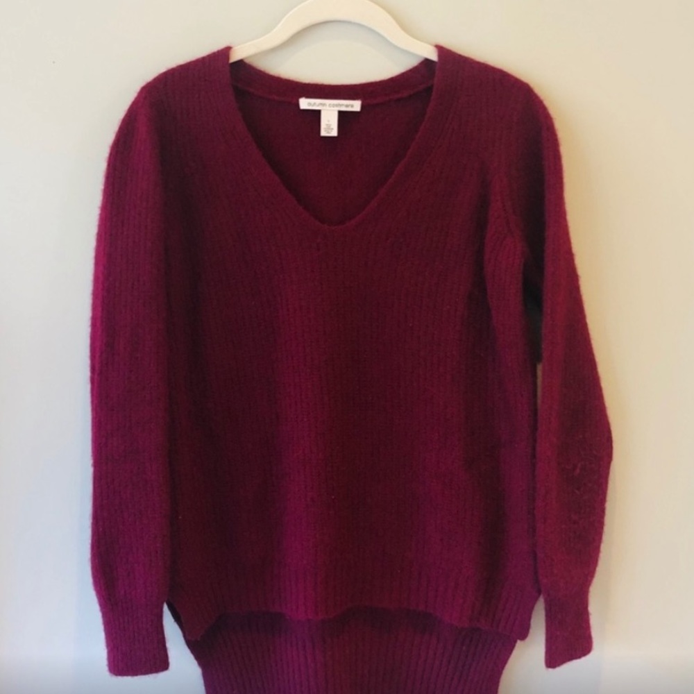 AUTUMN CASHMERE | maroon v neck sweater